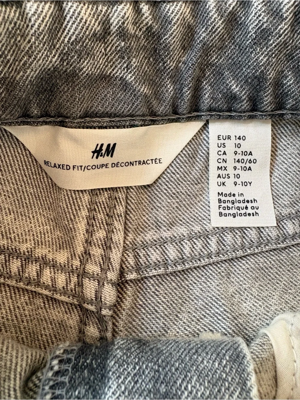 Girls H&M Gray Denim Jean Shorts NWOT